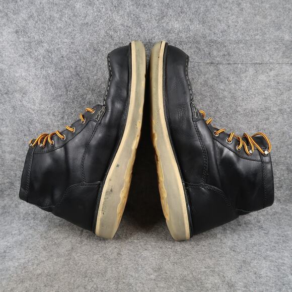 Danner Shoes Mens 10 EE Boots Leather Work Biker Bull Run Moc Toe 6" Black Shine - Picture 11 of 14